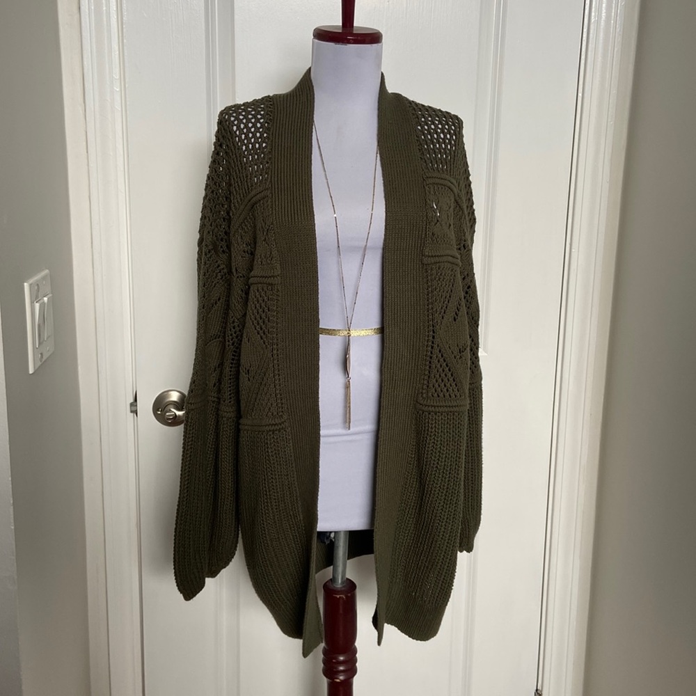 Express green cardigan size medium